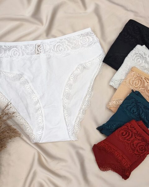 Medvilninės, aukštesnio liemens kelnaitės